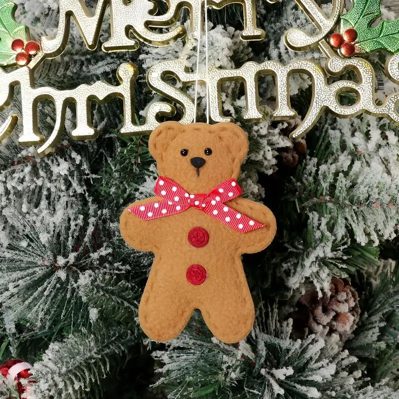 z piernika Figurki ozdoby 3-częściowe smycze Ozdoby świąteczne na ściany choinkowe