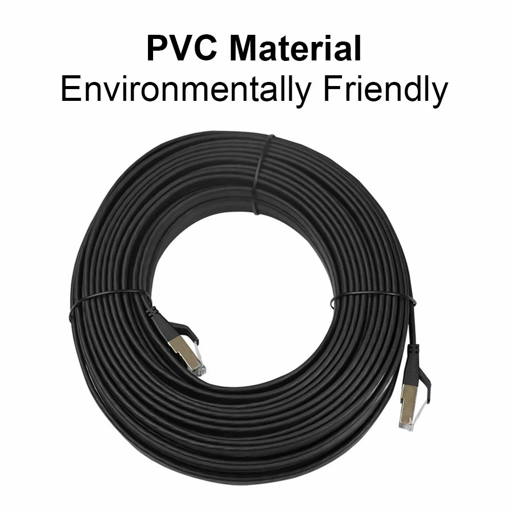 40Gbps 2000MHz Flat Lan Cable Ethernet 20m 15m Cat 8 7 RJ45 Cat7 Cat8 Ethernet Cable rj 45 Network Cord For Laptops PS 4 Router