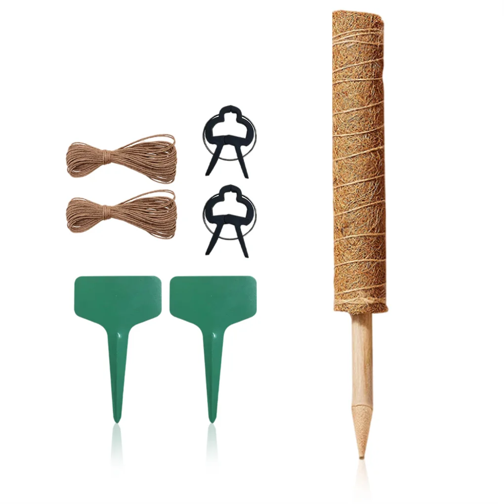 

Coconut Palm Moss Plants Growing Support Pole Garden Potted Leaf Stake Tough Coir Stick Clips Gardening Outdoor Inside