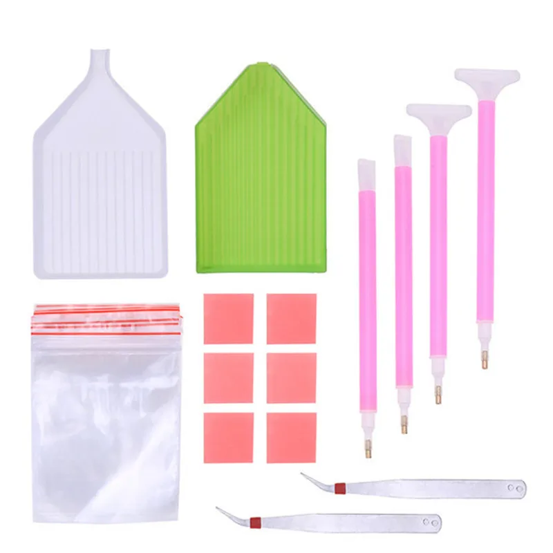 

DIY Diamond Painting Accessories 5D Diamond Painting Cross Stitch Embroidery Pen Tools Set Mosaic Glue Pen Kit Tweezers