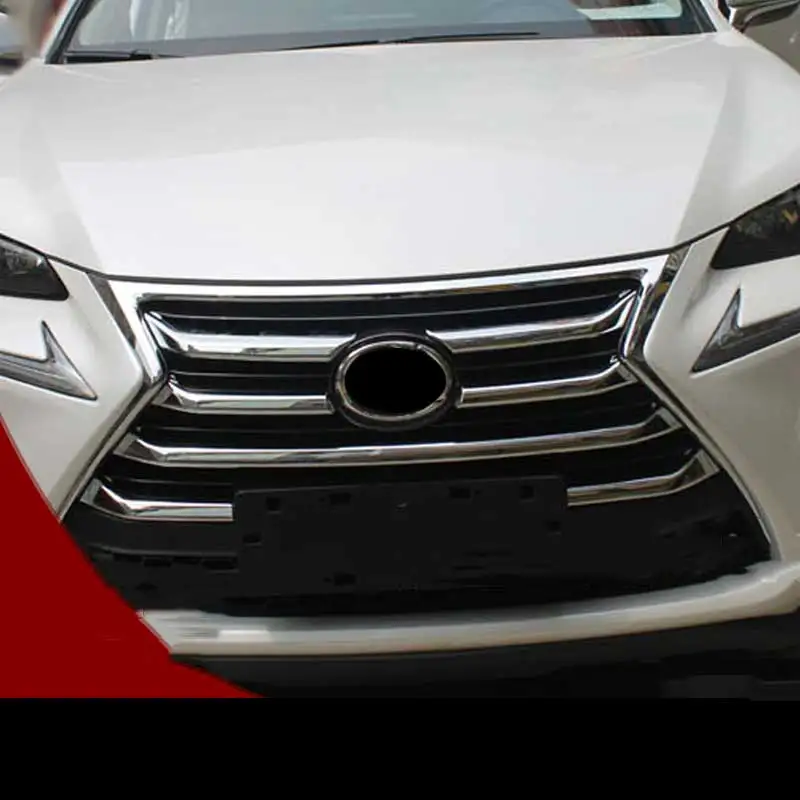 

Хромированная накладка на переднюю решетку радиатора автомобиля для Lexus NX NX200 NX200T NX300H 2015-2021 ABS, декоративные аксессуары для стайлинга автомобиля