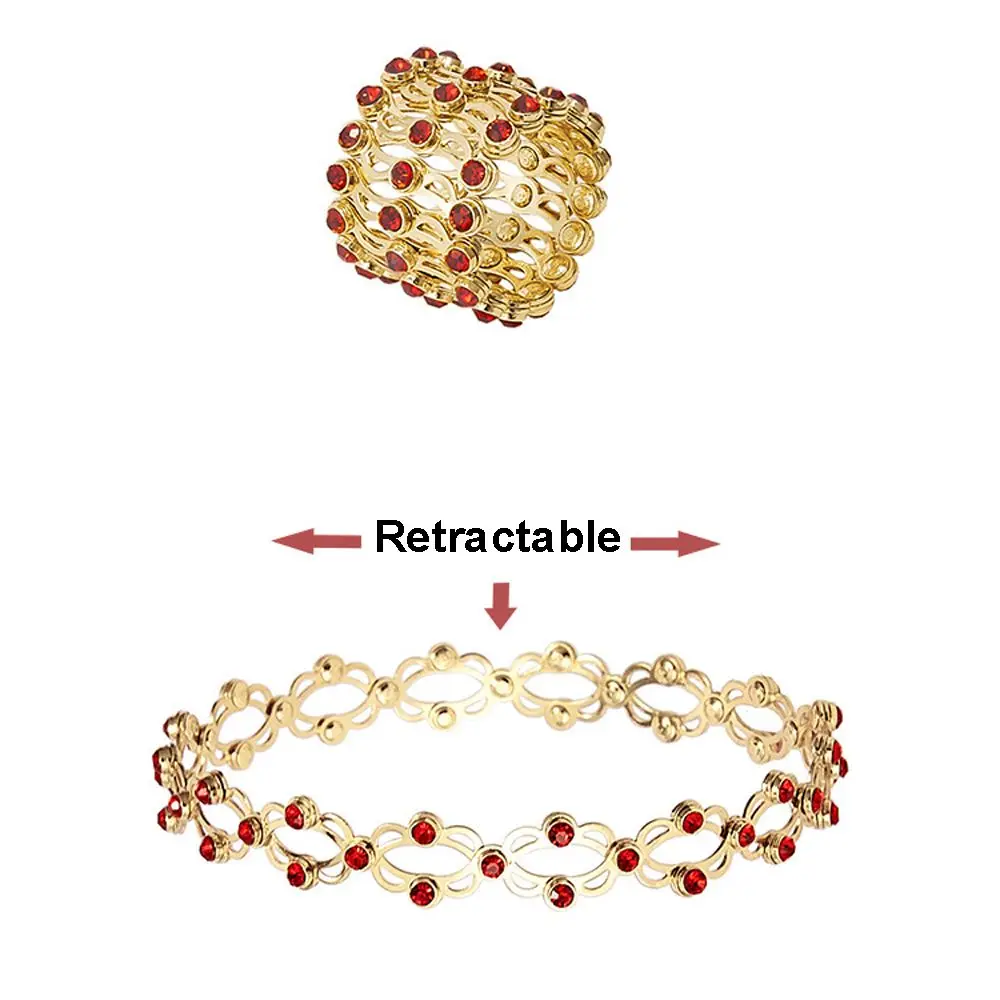 Растягивающийся браслет со стразами выдвижной браслет-кольцо 2 в 1 гибкая пряжка