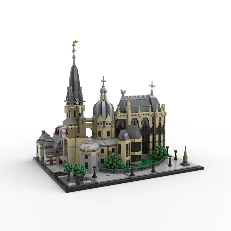 Средневековый замок модель MOC строительные кирпичи немецкий собор дворец