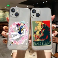 cute anime seven deadly sins phone cover for iphone 11 12 13 pro max x xr xsmax 7 8 plus 12 13 mini clear soft silicone tpu case