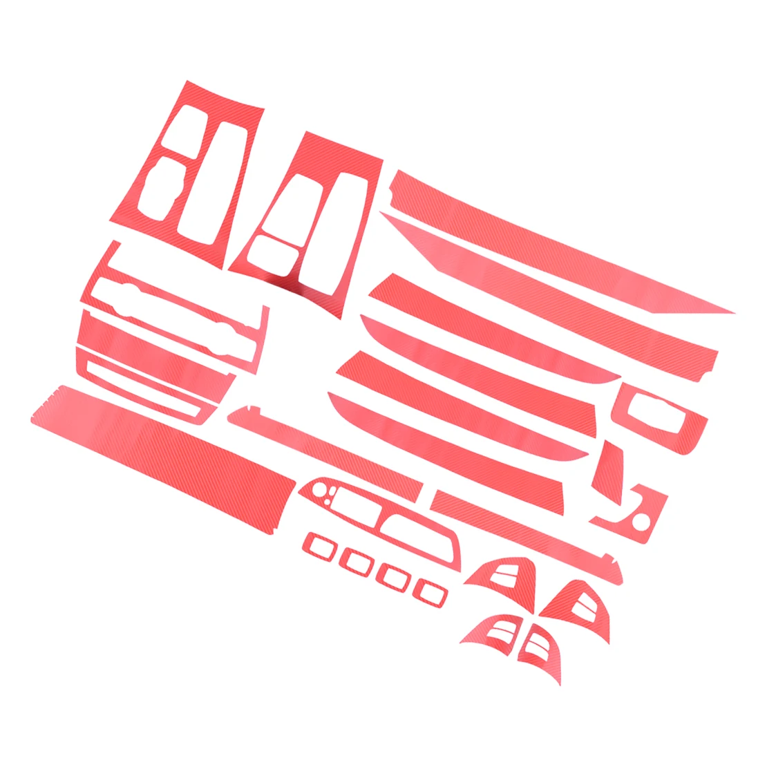 

Car Interior Dashboard Center Gear Panel Door Switch Sticker 3D Carbon Fiber Texture Red LHD Fit for BMW X5 2007-2011 2012 2013