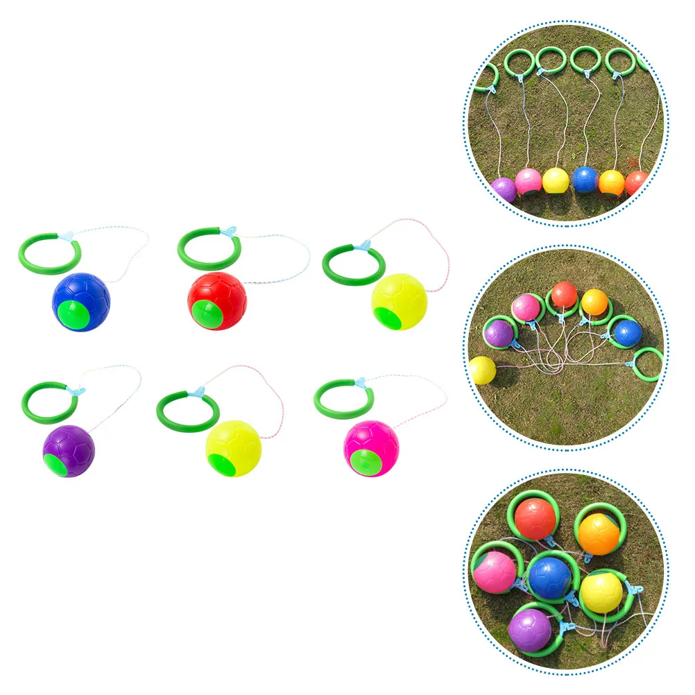 

6 Pcs Jump Rope Jumping Swing Balls Boys Kids Sponge Ring Jumping Ball Bouncing Ball Ankle Jump