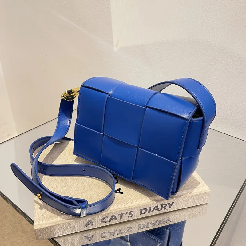 

Weave Flap Crossbody Bag For Women 2022 New Pu Leather Women's Designer Handbag Luxury Brand Shoulder Messenger Bag