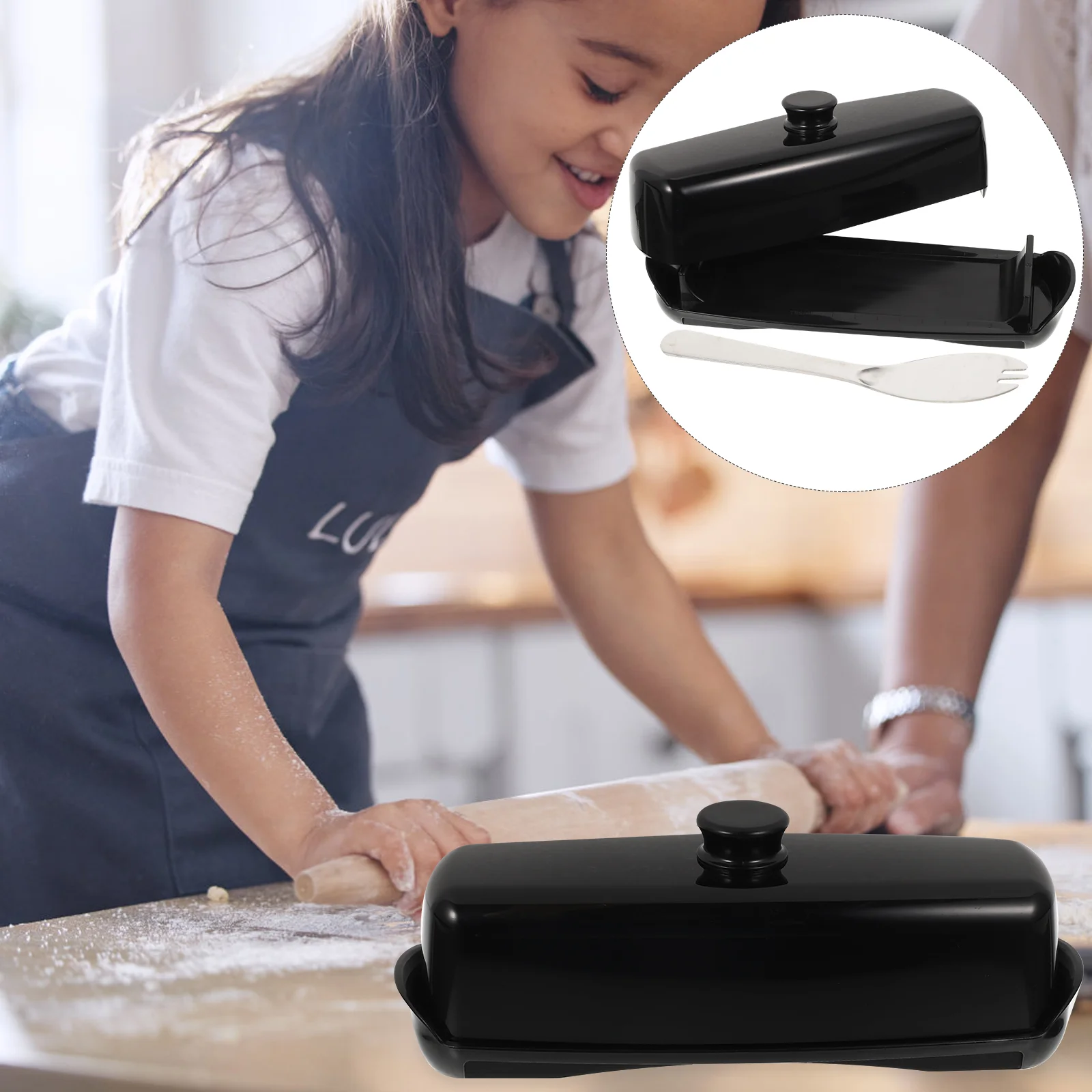 

Butter Dish Covered Cheese Holder Dessert Plate Cake Tray Saver Crock Stick Box Countertop Keeper Container Airtight Cover Cream