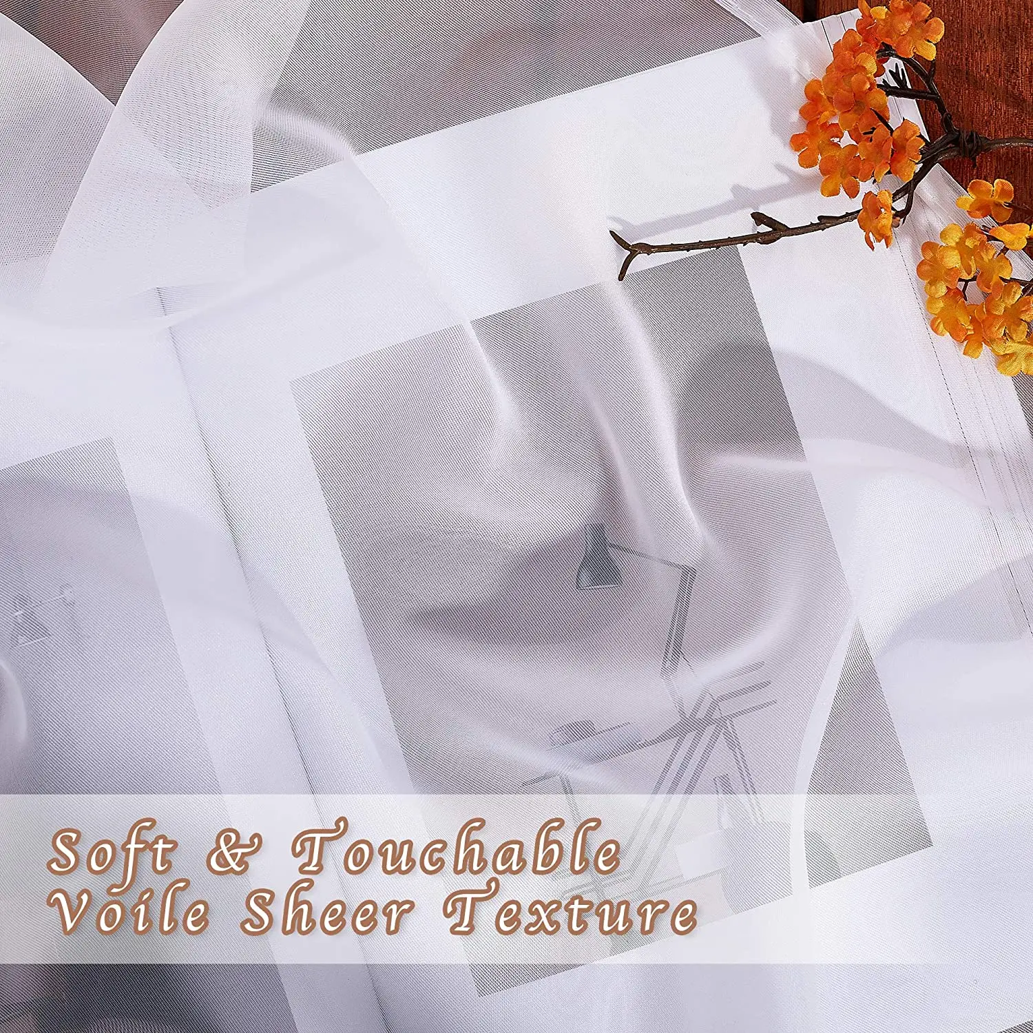 Solid White Tulle Sheer Window Curtains for Living Room the Bedroom Modern Voile Organza Fabric Drapes |