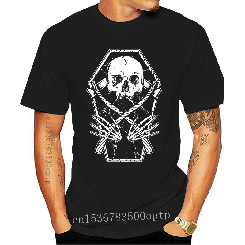 

Camiseta с esqueleto Grim Reaper en un truud для hombre, esqueleto готический Хэллоуин, nueva