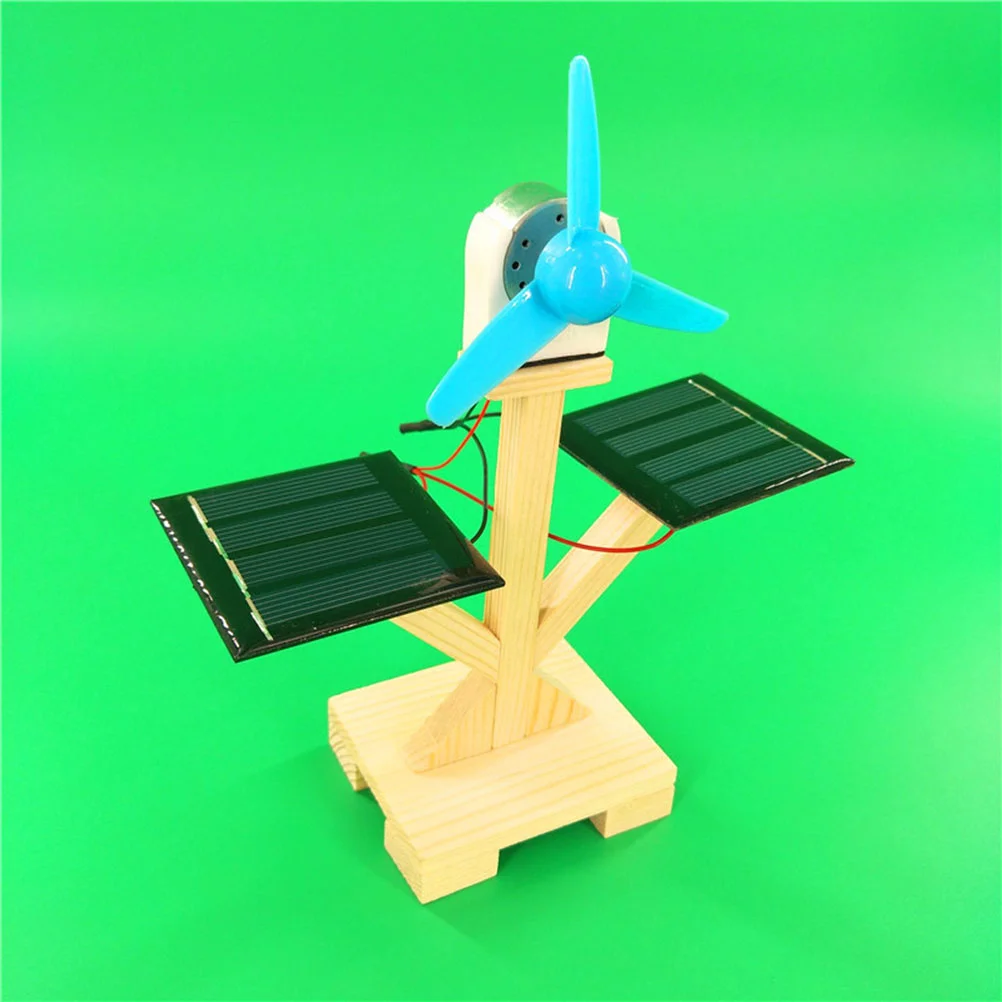 

DIY набор моделей вентиляторов на солнечной батарее, Детские забавные технологии ручной работы, развивающие сборные игрушки (случайный цвет)