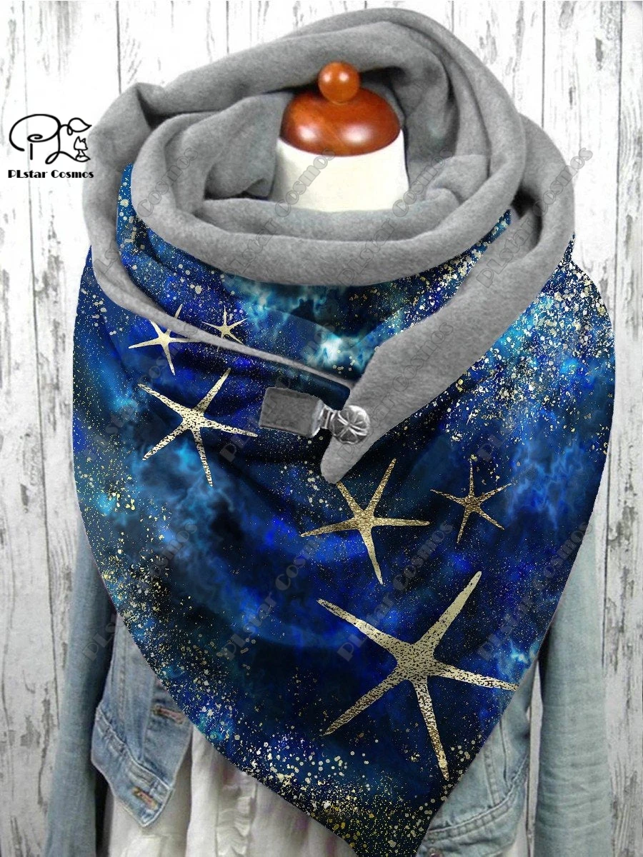 Новый теплый шарф с 3D принтом по индивидуальному заказу милый животный узор