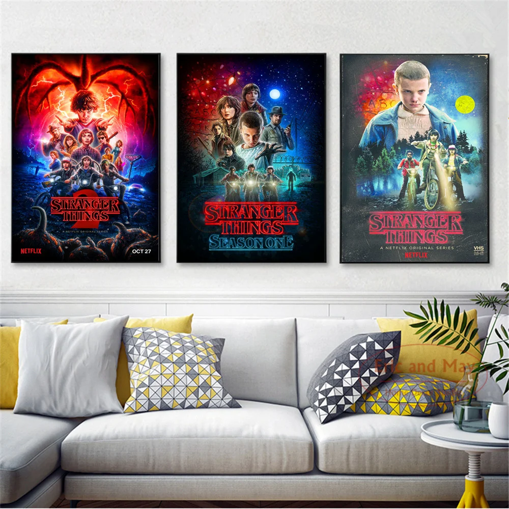 

Stranger Things Movie Modern Posters And Prints Wall Art Canvas Painting For Living Room Decoration Home Decor Unframed Quadro