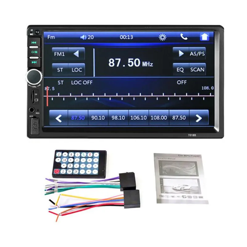 Автомагнитола 2 Din MP5-плеер с Bluetooth стереоприемником 7-дюймовым сенсорным экраном