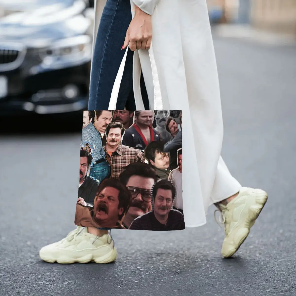 Ron Swanson - Parks And Rec Women Canvas Handbag Large Capacity Shopper Bag Tote Bag withSmall Shoulder Bag