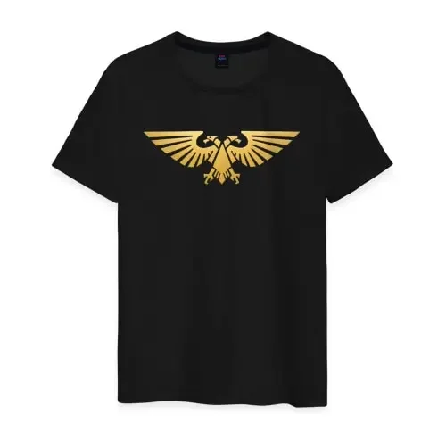Мужская футболка из хлопка Warhammer 40 000 Aquila gold одежда на лето Повседневная Модный