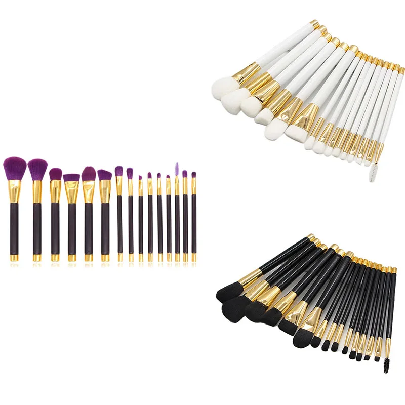 

15Pcs Makeup Brushes Set Eyes Make Up Brush Eyelash Eyeshadow Eyebrow Eyeliner Foundation Powder Blush Lips Brush