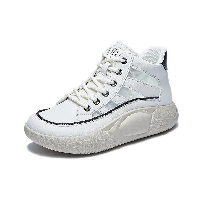 Women's Summer Platform Shoes Fashion Comfortable Lace-up Mesh Sneakers Women's All-match Walking Shoes Casual Shoes for Women