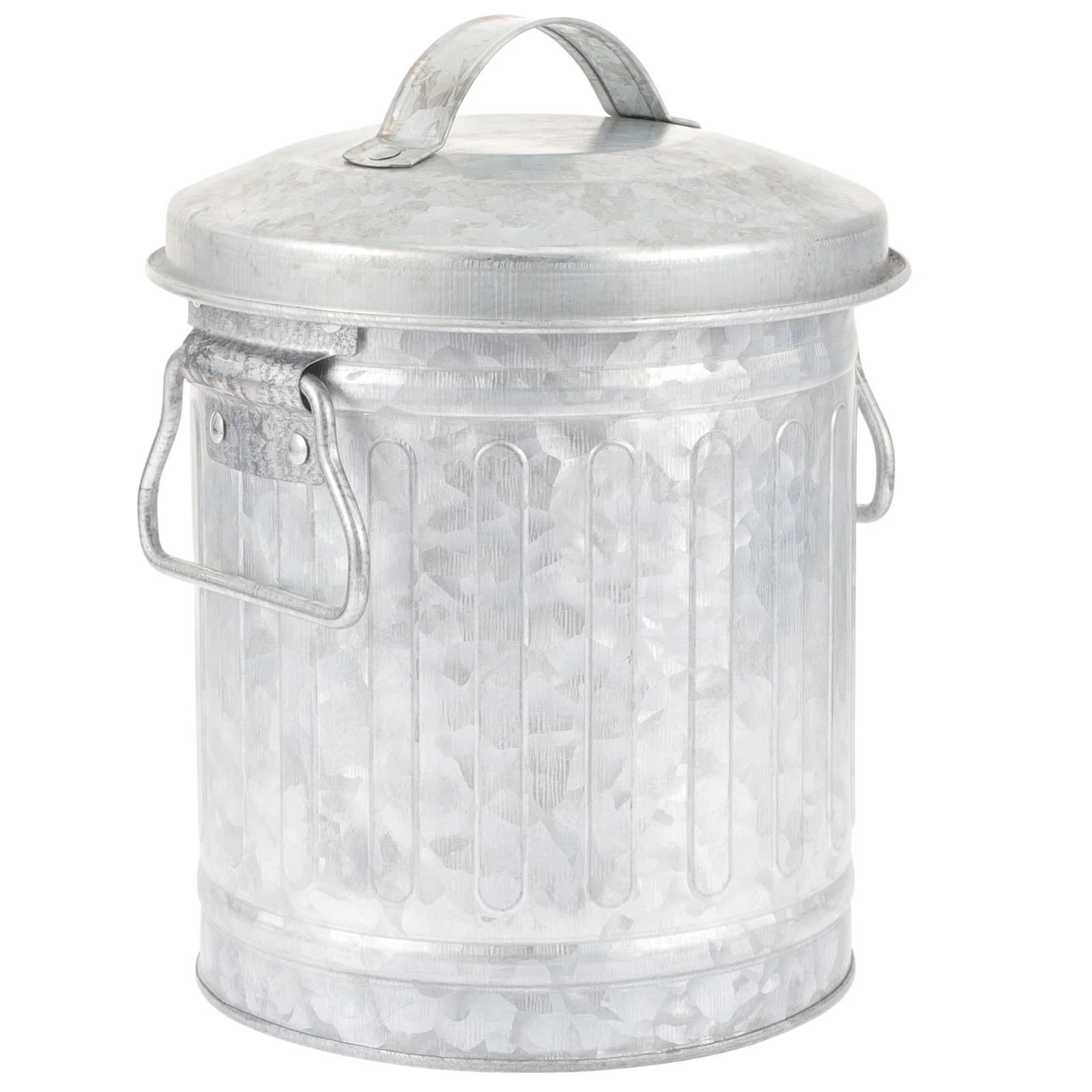 

Tin Flower Bucket Galvanized Decor Desktop Trash Bin Decorate Shaped Wastebasket Small Rubbish Office Iron Creative Bedroom