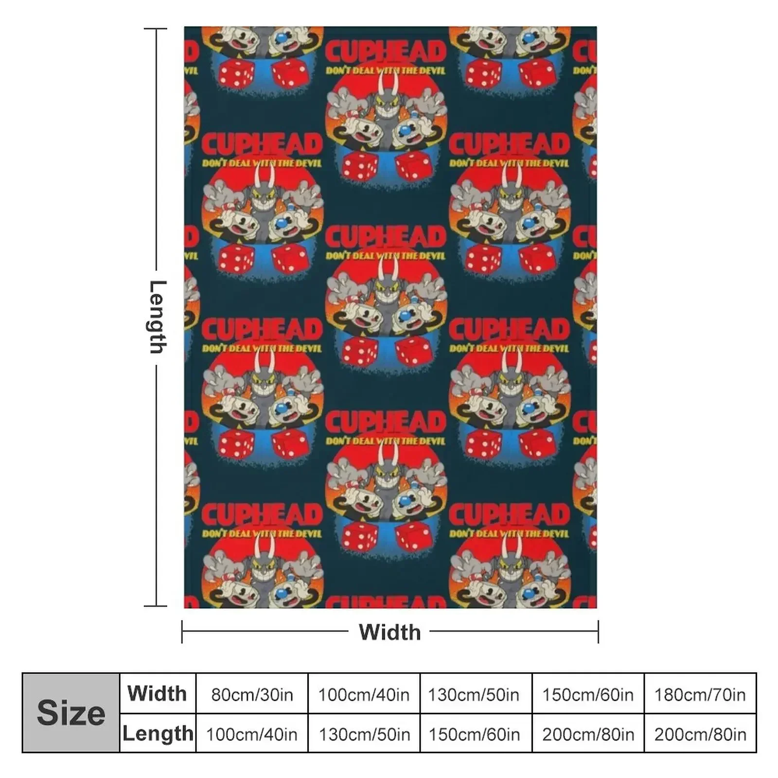 Одеяло Cuphead Mugman Don't Deal With The Devil декоративные одеяла для кемпинга