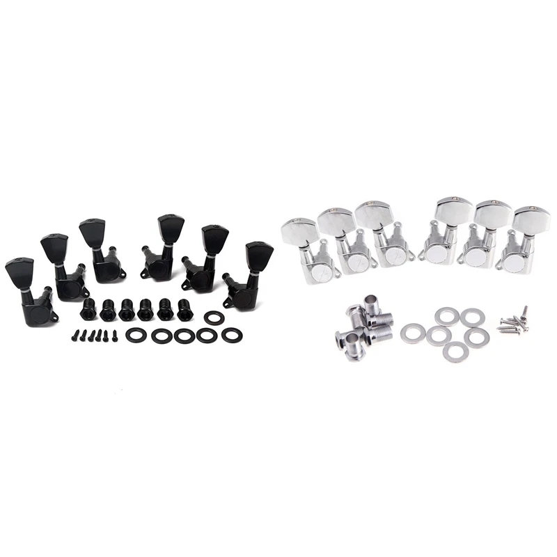 

3L 3R Electric Acoustic Strings Of Mechanical Guitar Tuning Pegs Tuners & 3 Left 3 Right Guitar Strings Tuning Pegs