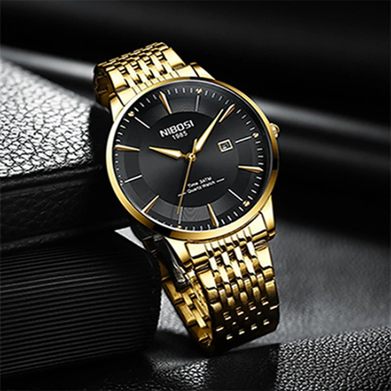 

2022 Men's Watch Fashion simple glow-in-the-dark waterproof steel band quartz watch Father's Day gift