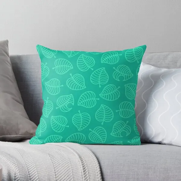 

Baby Tanuki Leaf Printing Throw Pillow Cover Decorative Bed Soft Bedroom Home Fashion Hotel Car Fashion Pillows not include