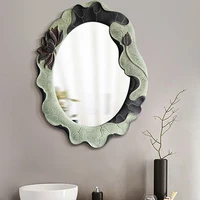Bathroom Macrame Wall Mirror Irregular Design Oval Abstract Hanging Mirror Makeup Aesthetic Deco Chambre Home Accessories