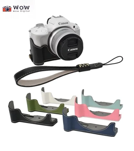 Чехол для камеры из искусственной кожи половина тела с ремешком на запястье Canon EOS