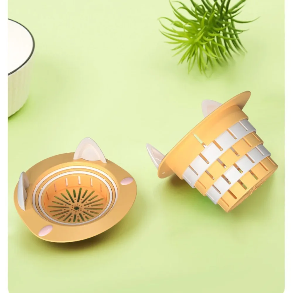 

Foldable Drain Net New Garbage Yellow Sink Filter Retractable Floor Drain Kitchen