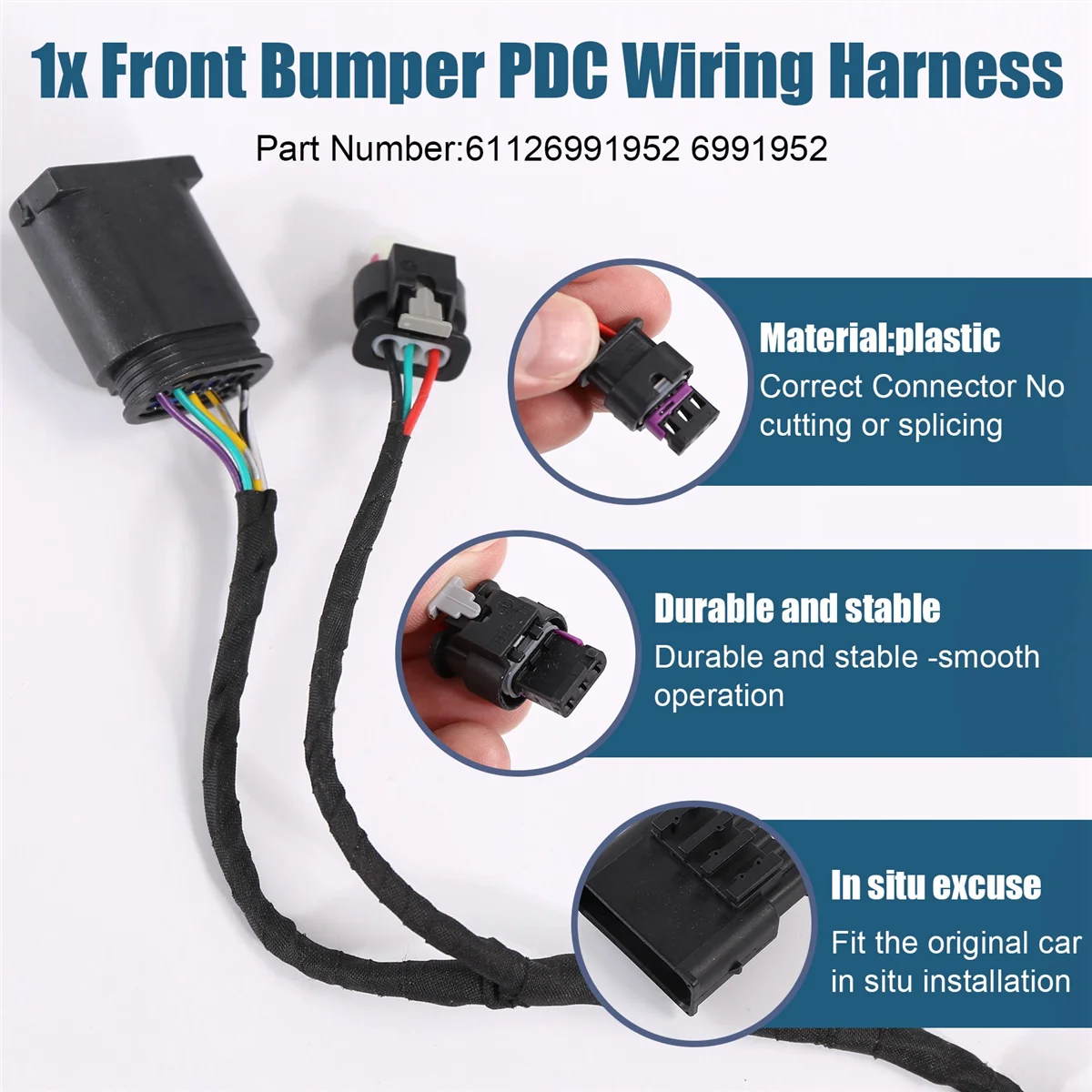 Жгут проводов ткацкий для переднего бампера BMW 3 Series 2015 320i/X3 2018/X1 2012 PDC