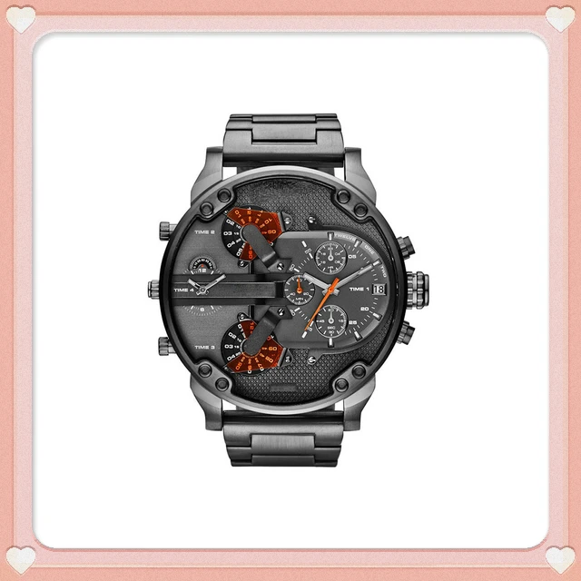 

Sport Watch with Large Dial Stainless Steel Analogue Quartz Watch Fashionable Luxury Casual and Business Watch for Men