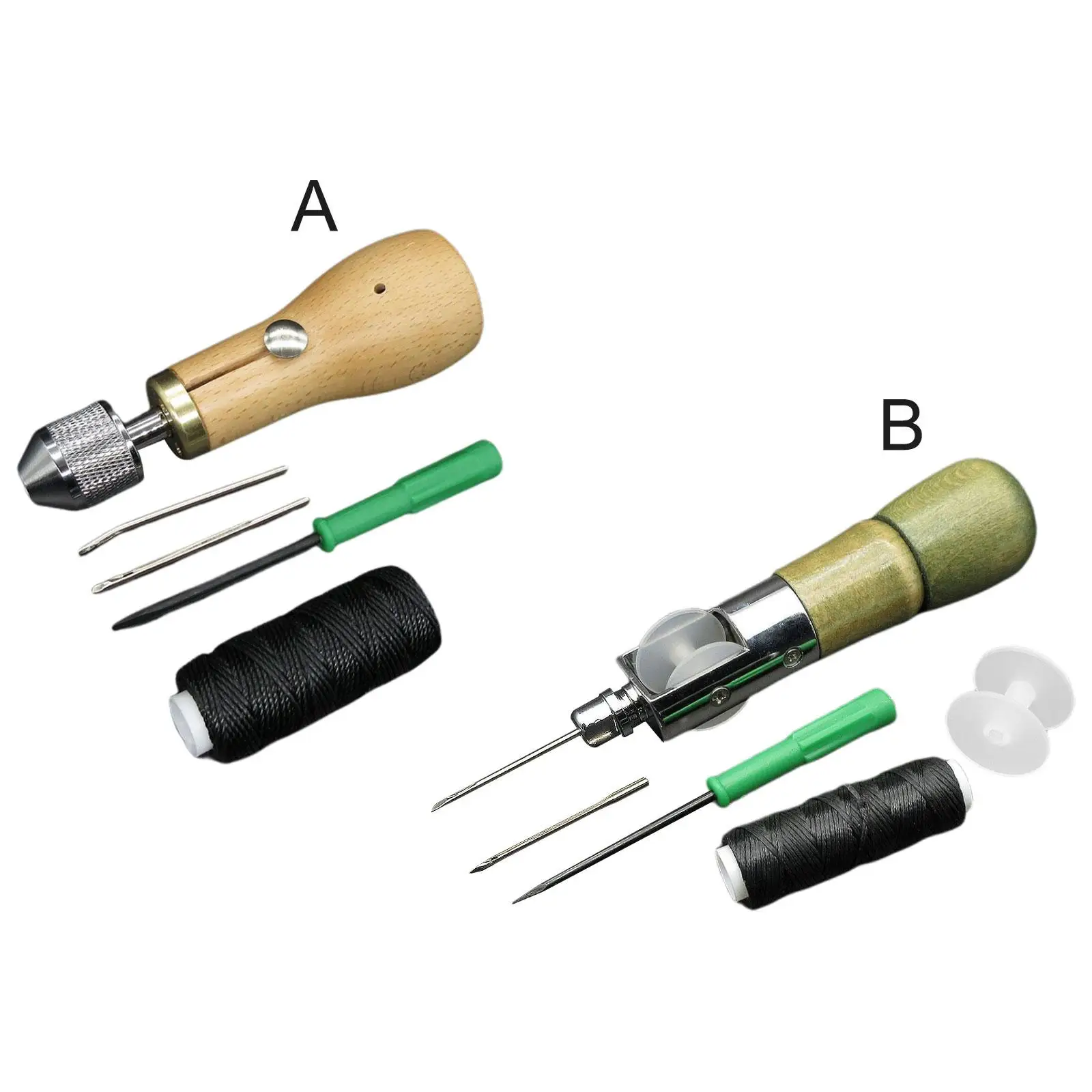 

Sewing Awl Thread Kit, Fabrics Process, DIY Leather Craft Repair Tools for Stitching Shoemaker Stitcher Canvas