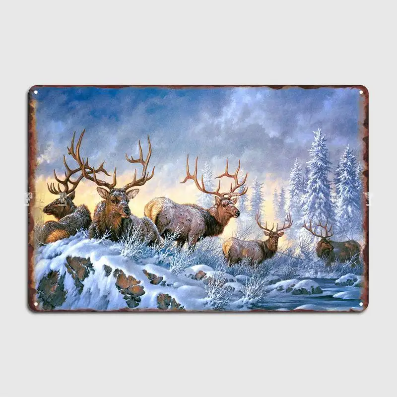 

Deer Metal Plaque Poster Plaques Club Party Vintage Party Tin Sign Poster