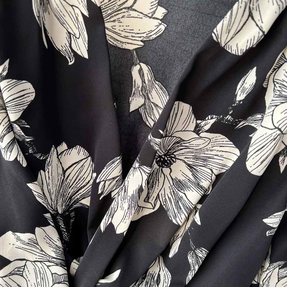 Женская блузка с длинным рукавом элегантная винтажная плиссированная цветочным