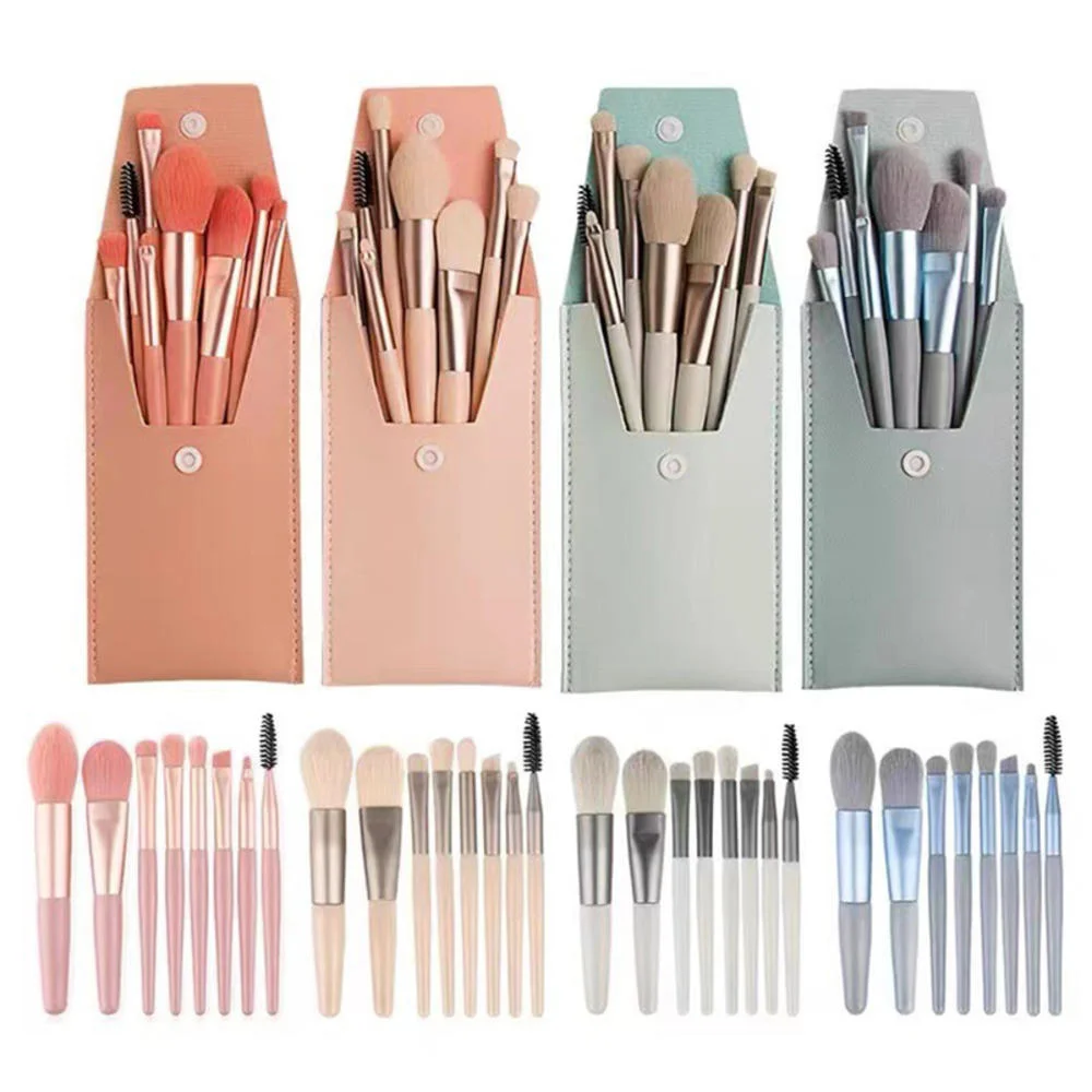 

8Pcs Set Professional Make Up Brush Cosmetic Powder Eye Shadow Foundation Blush Make Up Brushes Tools Soft Hair Brush Kit