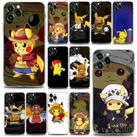 pokemon pikachu cosplay clear phone case for iphone 11 12 13 pro max 7 8 se xr xs max 5 5s 6 6s plus silicone case cover pikachu