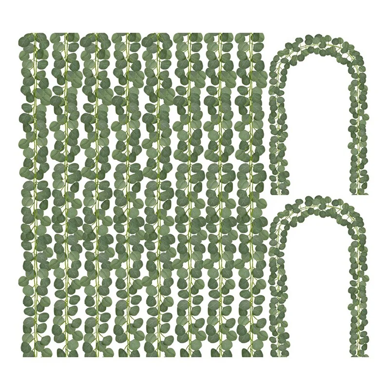 

24PCS Artificial Greenery Garland Faux Eucalyptus Leaves Table Garland Vines For Wedding Backdrop Table Arch Easy To Use