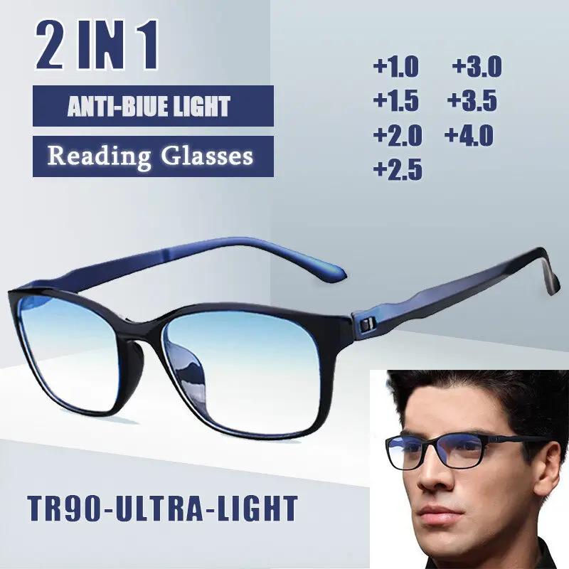 

Fashion Reading Glasses Anti-Blue Light Women Men Computer Presbyopia Hyperopia Reading Eyeglasses+1.0+1.5+2.0+2.5+3.0+3.5+4.0