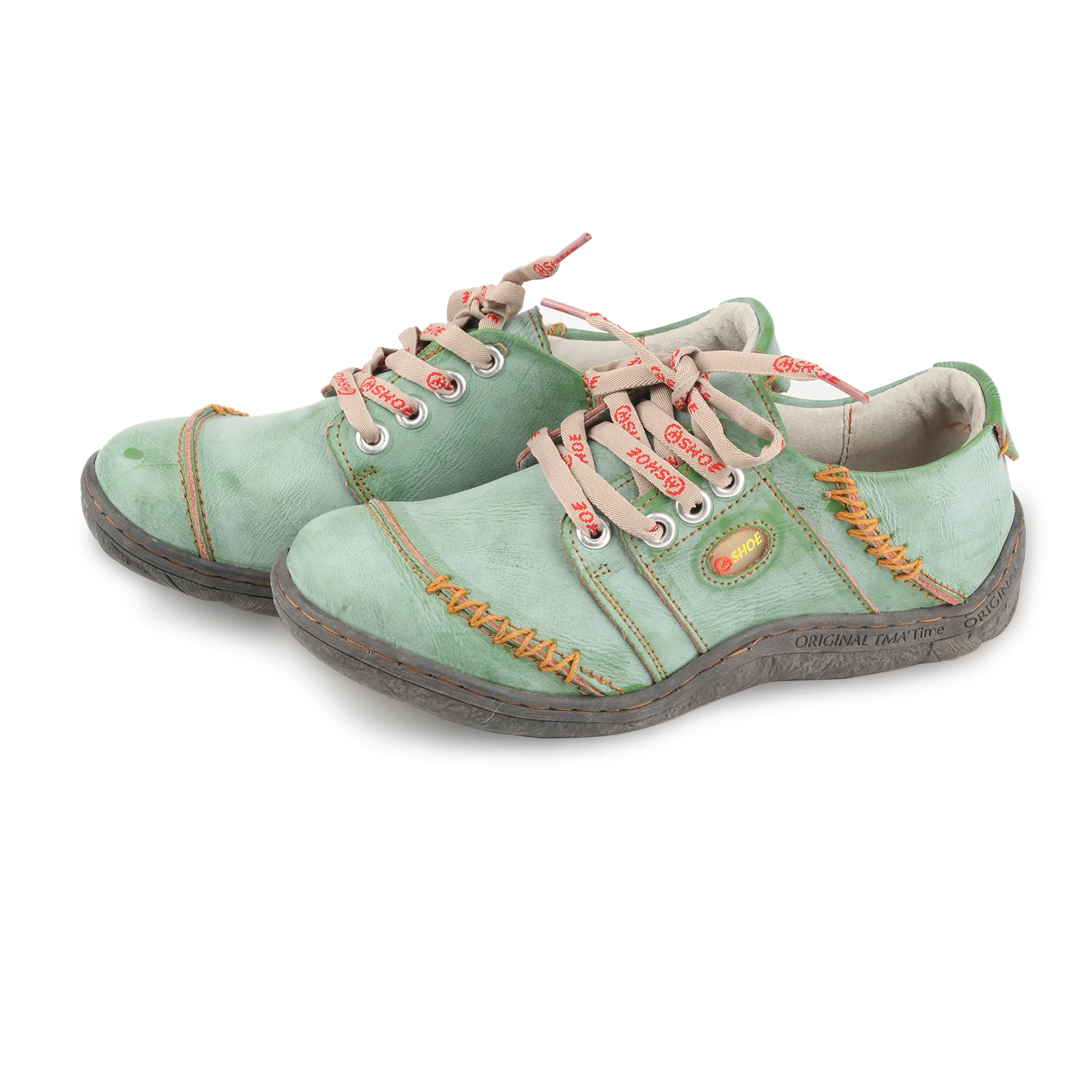 

SHOELANDER 2023 New Women's Casual Shoes With Hand Stitching and Solid Color Leather