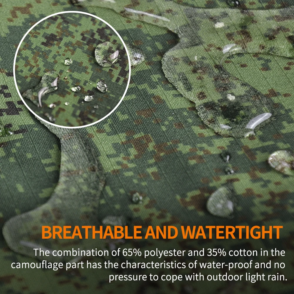 Russian Airsoft Paintball Work Clothing Military Uniform Multi Pockets Tactical Combat Camo Shirts Cargo Pants+ Pads Army Suit