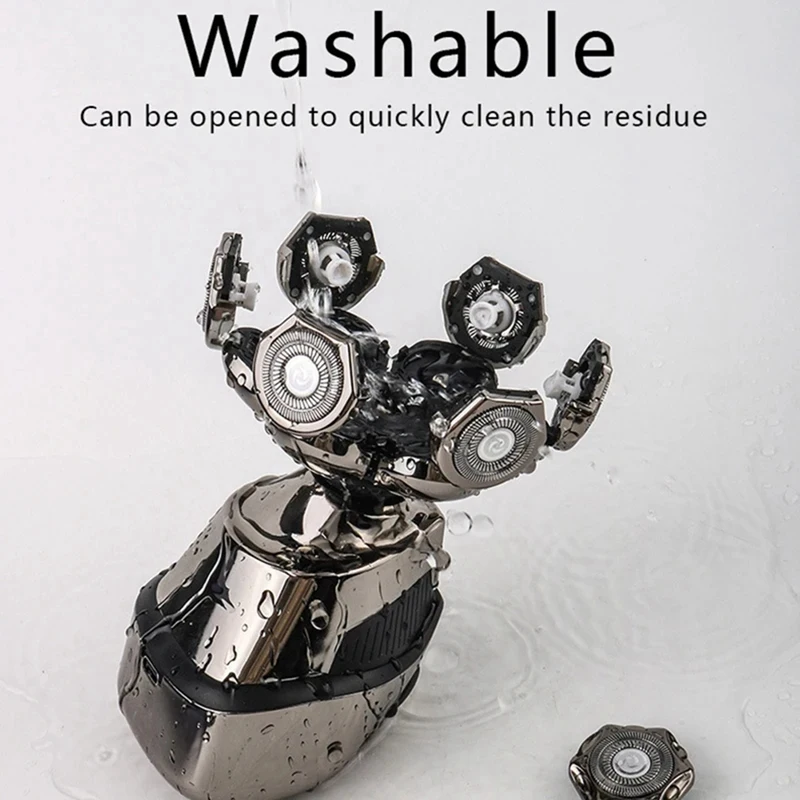 Премиум Мужская 4D электрическая фотолампа-5 в 1: борода нос триммер для ушей и