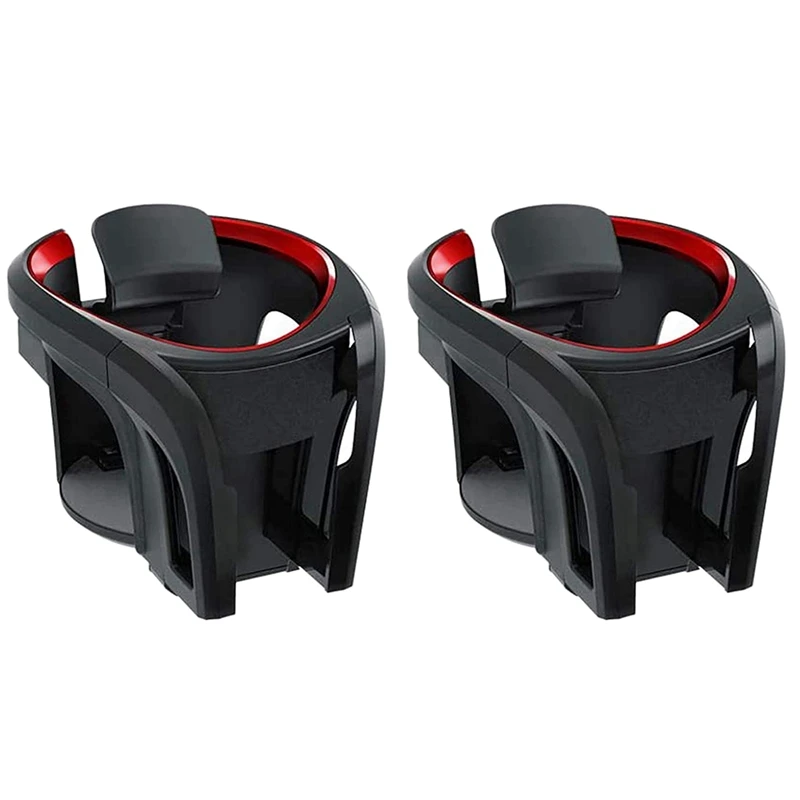 

2X 2 In 1 Car Multifunctional Cup Holder Adjustable Car Phone Holder Car Vent Cup Holder Holder Car Drink Holder Red