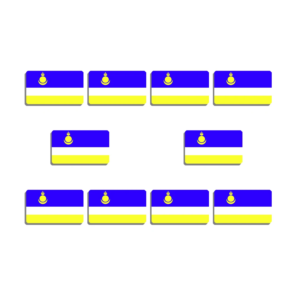 

10 шт./партия, броши в виде флага республики бриат для рюкзаков, шляп, сумок, одежды, патриотический значок