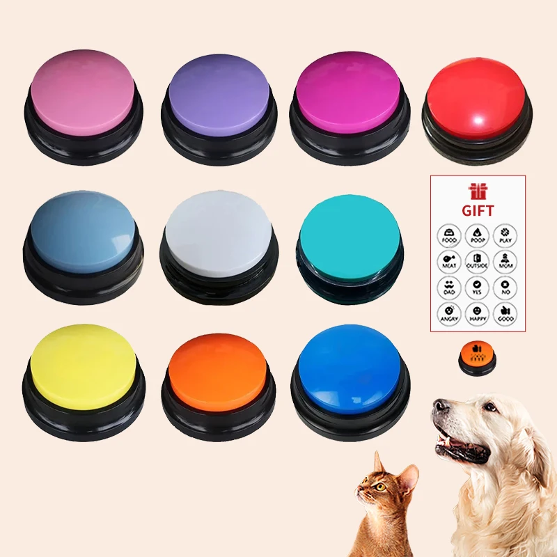 Button Set Recordable Talking Button Dog Toys Interactive Kids Pet Communication Buttons Dog Training Answer Dog Accessories