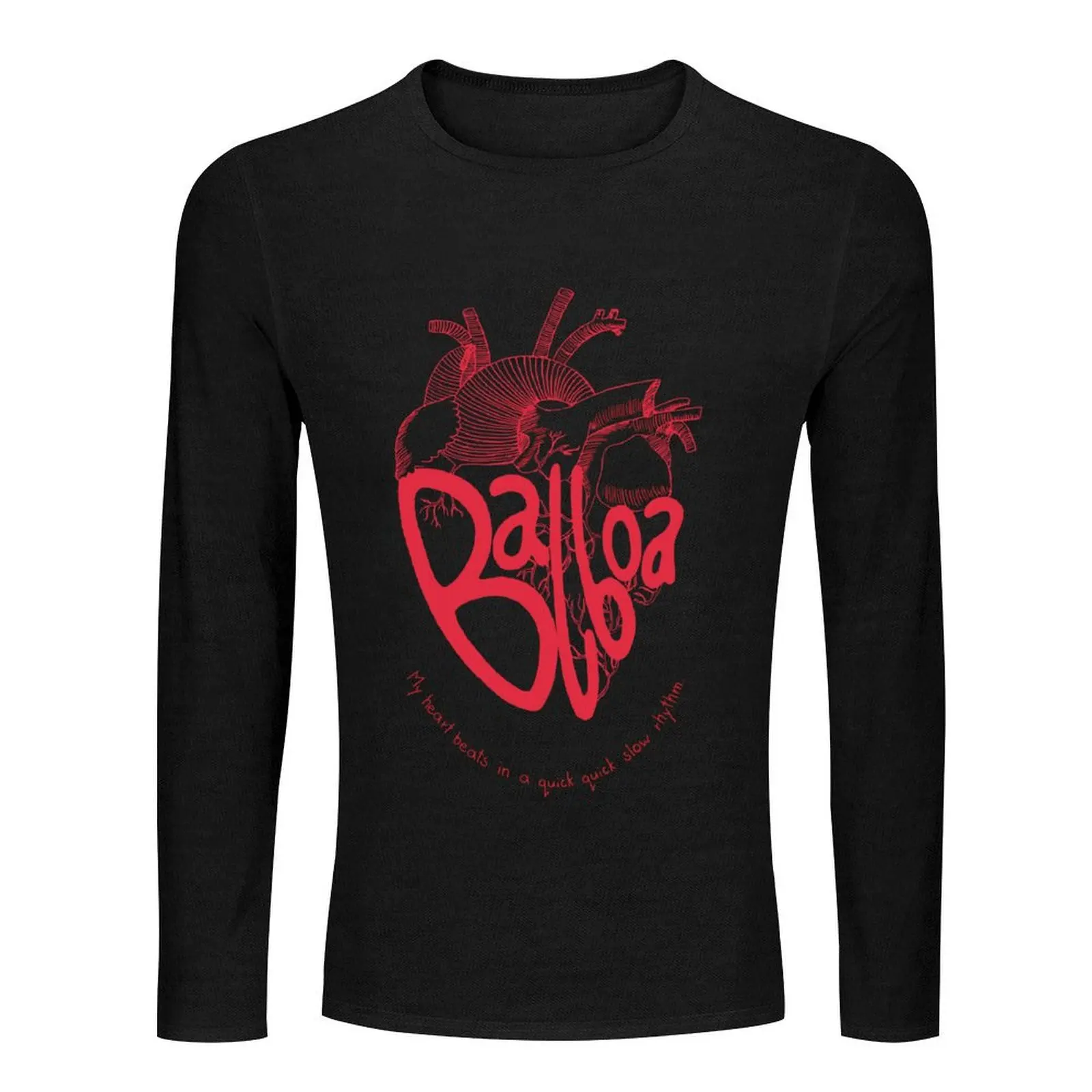 Balboa My heart beats in a quick slow rhythm. Long T-Shirt sweat shirt black t-shirts for men