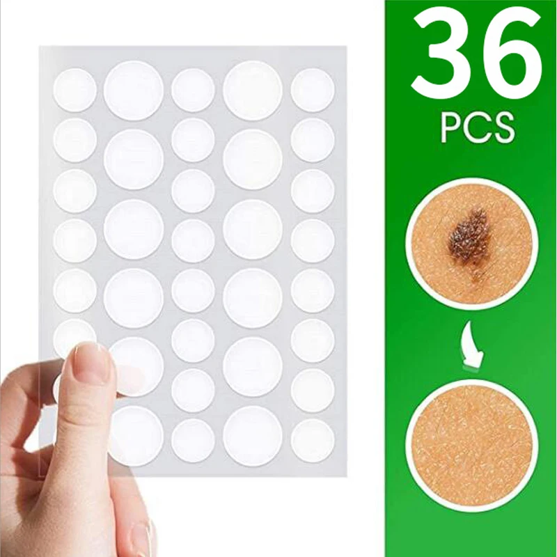 

36PC/Box Acne Remove Skin Tag Body Wart Treatment Sticker Hydrocolloid Gel Invisible Acne Patch Pimple Remover Beauty Tools