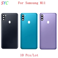 10pcslot rear door battery cover housing case for samsung m11 m115f back cover with camera lens logo repair parts