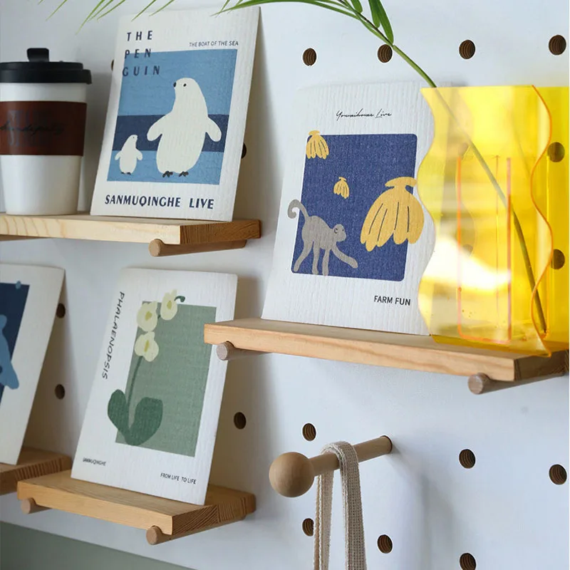 5 шт. мультяшная кухонная целлюлозная салфетка многоразовая влажная