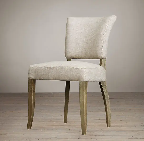 Стул обеденный из твердой древесины классический стул простой ткани в